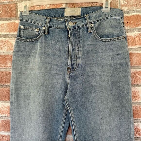 Everlane Summer Slouch Jeans Button Fly Relaxed Straight Women’s 25 Light Wash - Picture 3 of 12